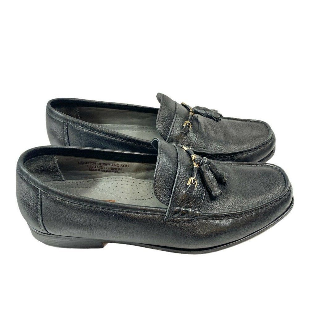 Florsheim Men's Tassel Black Loafers 806678 Size 9.5 D
